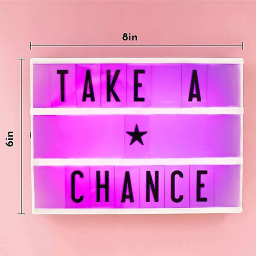 Miniatura 9 de My Cinema Lightbox - Cartel de caja de luz de cine RGB que cambia de color con 100 letras y números LED - Tablero de mensajes de neón personalizado