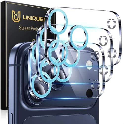 Miniatura 73 de UniqueMe para Paquete de 3 Protectores de Lente de Cámara para iPhone 15 Pro/iPhone 15 Pro Max, [Protección contra Caídas] [Compatible con Fundas]
