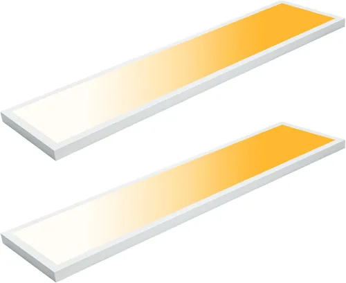 Miniatura 13 de Lámpara de panel plano LED negra de 1x4 pies, montaje en superficie, 5000K-4000K-3000K seleccionable y regulable Triac, lámpara de techo rectangular