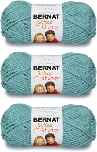 Miniatura 39 de Ovillo sólido Bernat Softee Chunky, Acrílico, Rojo Berry, Paquete de 1