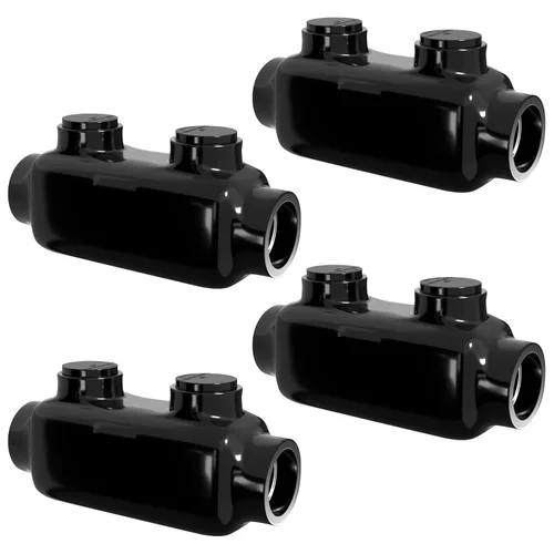 Miniatura 9 de OHLECTRIC Conector de empalme en línea - 2/0-6 AWG - Conector aislado negro - Tornillo hexagonal Allen 3/16 - Revestimiento resistente