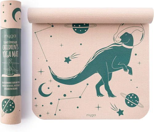 Myga Estera de Yoga para Niños con Estampado de Seda, Estera de Yoga Antideslizante para Ejercicio de Niños, Fitness, Yoga y Mindfulness, Estera de