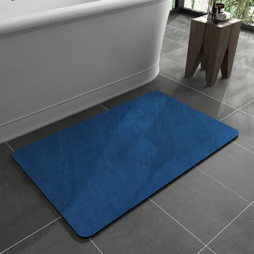 Miniatura 34 de MontVoo -Tapete de baño-Alfombras de baño delgadas antideslizantes para debajo de la puerta- Superficie de gamuza sintética absorbente, de secado