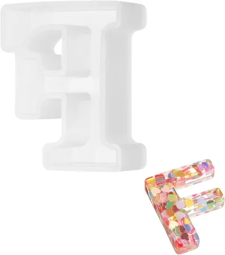 Miniatura 13 de MECCANIXITY Moldes de resina de 2.5 pulgadas, letras del alfabeto mayúscula Z 3D, moldes de silicona para hacer velas, manualidades, letreros