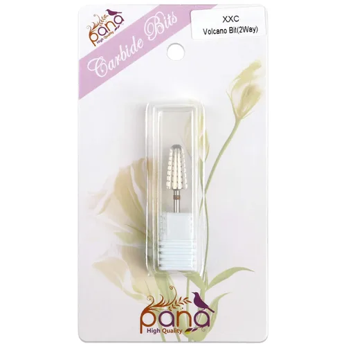 Miniatura 6 de PANA - Broca volcanita de carburo para uñas, de dos vías para zurdos y diestros – Rápida extracción del acrílico o gel duro – vástago de 3/32