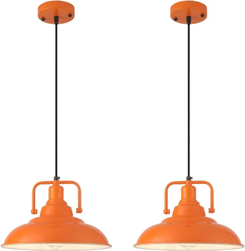 Miniatura 20 de Lámpara colgante negra de 12.5 pulgadas, paquete de 3 unidades, luz colgante de granja, iluminación colgante industrial, luces colgantes de cocina