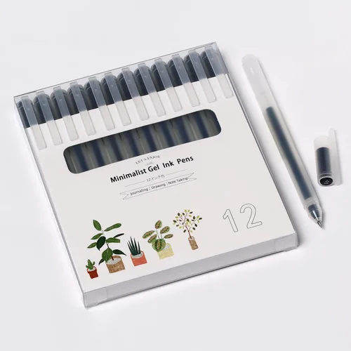Miniatura 6 de OBE WISEUE Bolígrafos Rollerball de Punta Fina con Escritura Suave para Profesores, Bolígrafos con Punta Bullet de Tinta Negra 0.020 in (0.5mm)