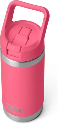 Miniatura 3 de YETI Rambler Jr. - Botella de 12 onzas para niños, con tapa con pajilla Rosa (Tropical Pink)