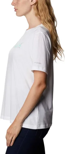Miniatura 3 de Columbia Cuello redondo relajado Bluebird Day para mujer, marca floral blancaviento, talla 3X Plus