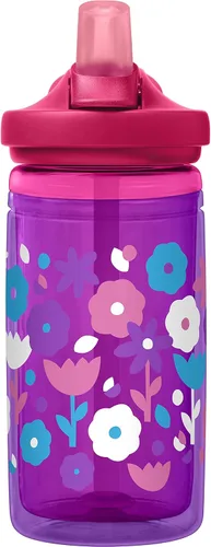 Miniatura 2 de CamelBak Eddy + Botella aislada sin BPA para niños, 14 oz Flower Power