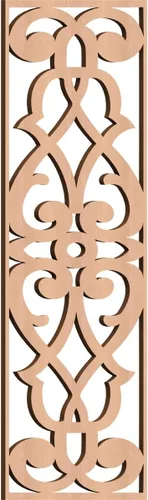 Miniatura 9 de 9 3/8"W x 24 3/8"H x 1/4"T Bellaire Decorativos Paneles de pared de madera calado, abedul