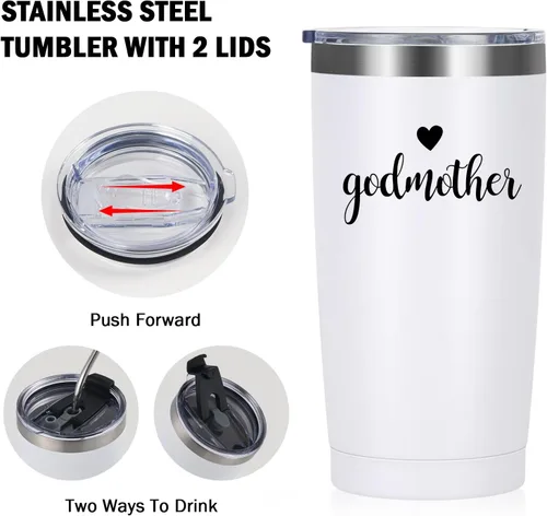 Miniatura 6 de LiqCool Regalo de propuesta de padrinos, juego de vasos aislados con llavero, regalo para padrinos de parte del ahijado, regalos de padres de Dios