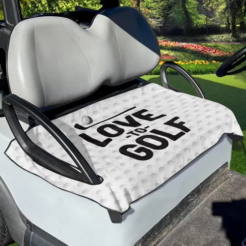 Miniatura 42 de Suobstales Fundas de Asiento para Carrito de Golf/Toalla de Asiento, Almohadillas de Asiento Transpirables para Carrito de Golf, Manta para Club