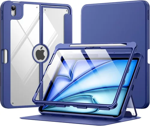 Miniatura 13 de MoKo Funda para iPad Air de 11 pulgadas 7ª/6ª generación M3/M2 2025/2024, iPad Air 5ª/4ª generación de 10.9 pulgadas 2022/2020 con soporte