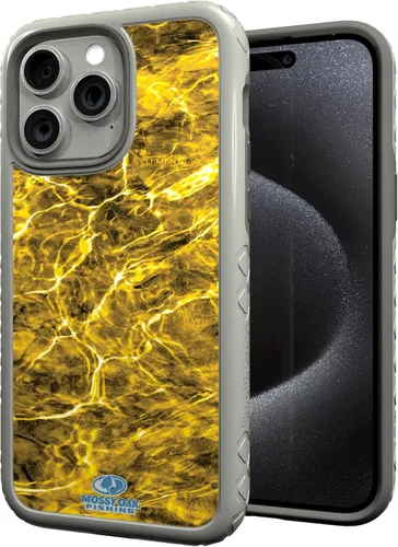 Miniatura 48 de cellhelmet Mossy Oak Agua Yellowfin Funda de doble capa en gris diseñada para iPhone 13 Mini a prueba de golpes y caídas, duradera, como se ve