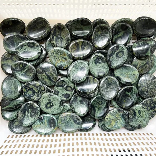 Miniatura 5 de Fekuar Piedra de cristal de jaspe kambaba natural, piedra de preocupación para el pulgar, tallada a mano, piedras de bolsillo de lágrima de cristal