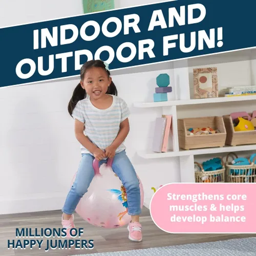 Miniatura 3 de Flybar - Bola saltarina para niños, pelota inflable con asa para jugar en interiores y exteriores, incluye bomba, juguete de pelota saltarina