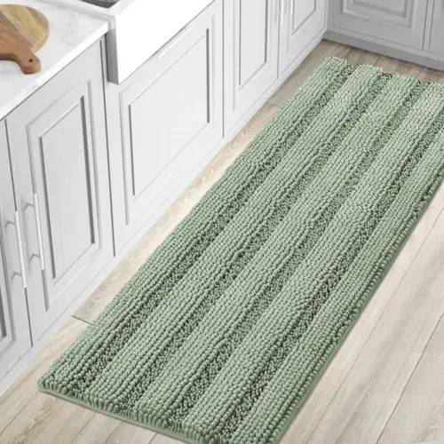 Miniatura 117 de H.VERSAILTEX - Alfombras de baño, juego de 2 piezas, alfombra de contorno para baño, juego de alfombras para inodoro, alfombra antideslizante
