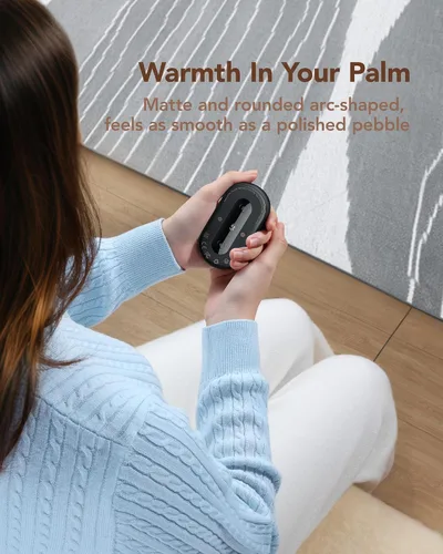 Miniatura 8 de Hand Warmers Rechargeable 2 Pack, Magnetic Alloy Handwarmer 7000 mAh Reusable, Instant Heating UP to 131°F, 15 Hours Long Lasting Palm Pocket Negro