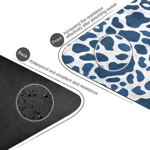 Miniatura 4 de Blue Leopard Yoga Mat Non Slip Thick Kids Eco Friendly Rubber Workout Foldable Yoga Mat Women Exercise