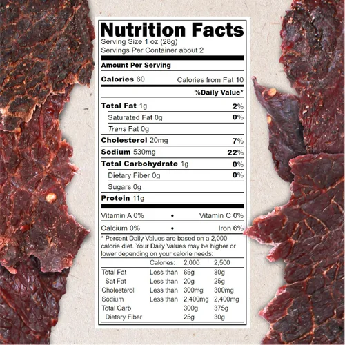 Miniatura 2 de Hardtimes Carne Seca Artesanal de Vaca - Sabor a Pimienta Negra - Paquete de 3 bolsas de 2.25 oz