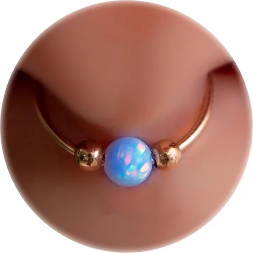 Anillos de tabique rellenos de oro de 14 quilates ópalos