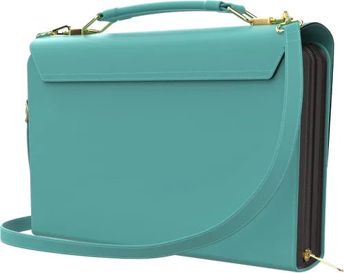 Miniatura 16 de DEHITE Funda para la Biblia para mujer, bolsa de transporte para la Biblia, ranuras para bolígrafos, bolsillo con cremallera, correa para el hombro