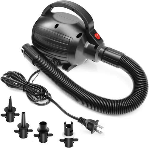 Bombas de aire eléctricas para inflables, colchoneta de gimnasia de llenado rápido, inflador/deflador para flotadores de piscina, balsa, 4