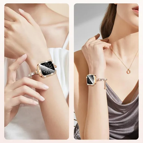 Miniatura 6 de LETOID - Correa brillante y funda compatibles con Apple Watch de 1.57 pulgadas, 1.61 pulgadas, 1.65 pulgadas, 1.73 pulgadas, 1.77 pulgadas, 1.81
