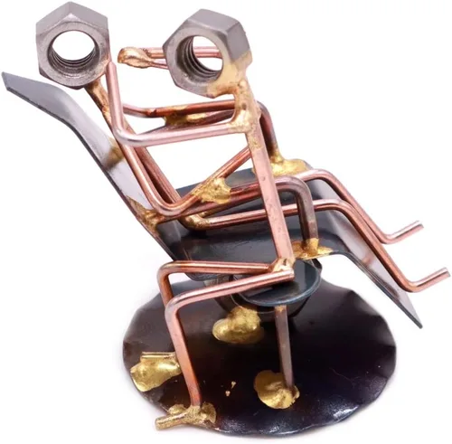 Miniatura 4 de Higienista dental coleccionable hecha a mano figura de arte de metal, accesorios de escritorio, trofeo, regalo de jefe, decoración de oficina