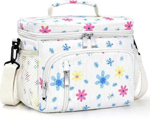 Miniatura 30 de Lonchera para Hombres, Bolsa de Almuerzo con Doble Aislamiento Reutilizable a Prueba de Fugas Bolsa Refrigeradora Portátil Bolsa de Comida para Negro