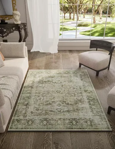 Miniatura 70 de Alfombra de pasillo lavable antideslizante: alfombra de cocina de 2 x 6 pies, resistente a las manchas, con parte trasera de goma, alfombra suave