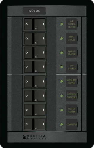 Blue Sea Systems 1228 120 voltios CA 8 posiciones