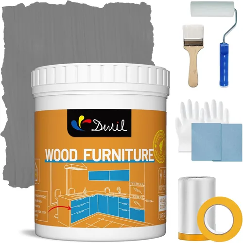 Miniatura 8 de DWIL Pintura acrílica para madera para muebles, semibrillante, adecuada para renovación de superficies de madera, no tóxica e inodora, ecológica