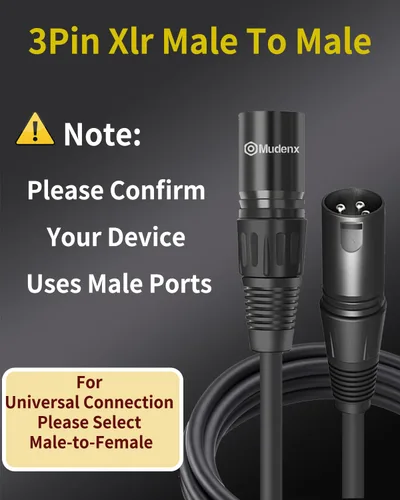 Miniatura 3 de XLR Cables 3FT Female to Female, 3-Pin Balanced Audio Interconnect Cord Balanced sound wire for microphones, mixers, amplifiers, speakers & DMX