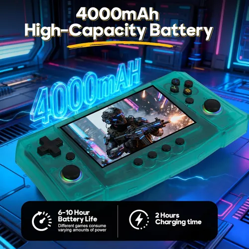 Miniatura 5 de Nueva consola de juegos de mano retro R50 2025, 50000 juegos precargados, almacenamiento expandible de 256 GB, pantalla IPS HD de 4.5 pulgadas