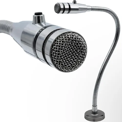 Miniatura 2 de REBUILD SKILLS Micrófono Push-to-Talk RBX-515SBG-18X Compatible con Shure 515SBG-18X para uso en restaurantes, supermercados, Drive Thru - Cuello