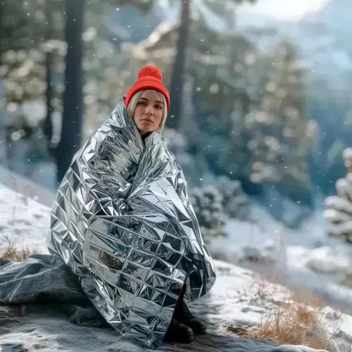 Miniatura 5 de Altland Manta de emergencia: manta reflectante de calor para kits de supervivencia de invierno, preparación para desastres, campamento de clima frío