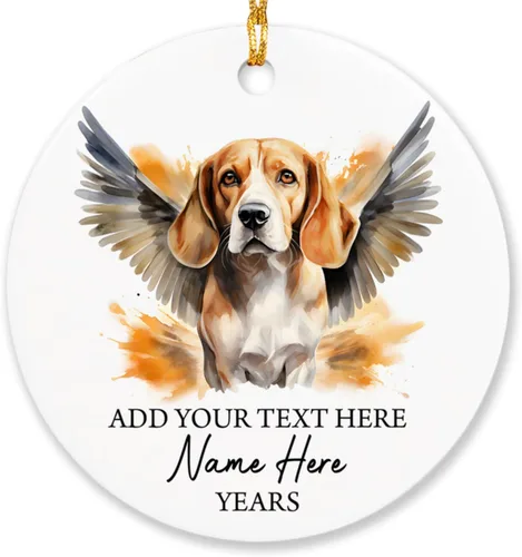 Miniatura 30 de Airedale Terrier - Adorno personalizado de alas de ángel para perro, regalo de pérdida de condolencias de mascotas, adorno de Navidad conmemorativo