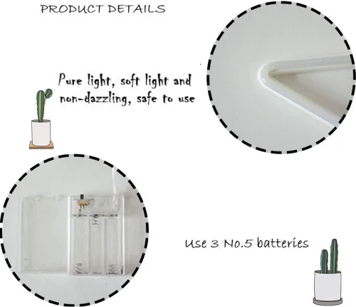 Miniatura 3 de MorTime - Bonitos letreros de luz LED neón para fiesta, accesorio de decoración de habitación de niñas, decoración de mesa, regalos para niños