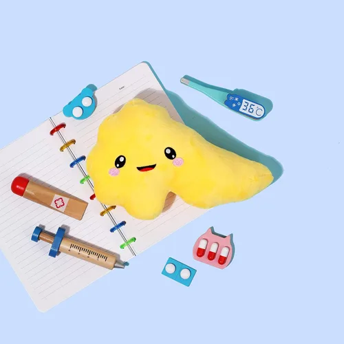 Miniatura 6 de nerdbugs Peluche anatómico del páncreas – Divertido regalo para la diabetes, juguete de recuperación de Diaversario o cirugía, apoyo para el cáncer