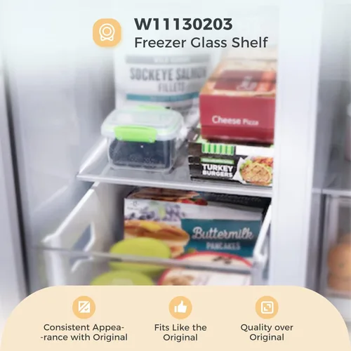 Miniatura 7 de [2026] Estante de vidrio para congelador W11130203 actualizado compatible con refrigerador Whirlpool, W10527849 W10773887 WPW10527849 Estante