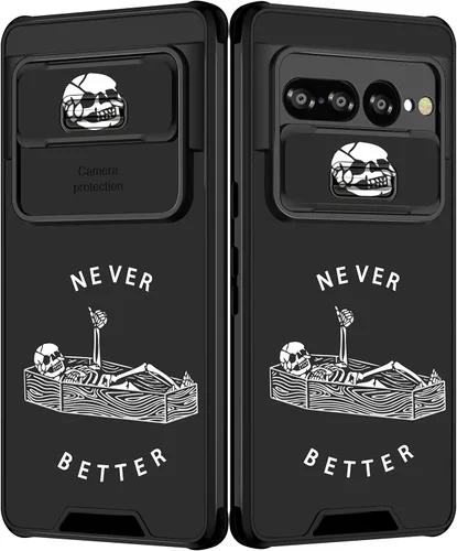 Miniatura 15 de Funda para Google Pixel 6A con diseño de corazón para niñas y mujeres, diseño único de moda negra con funda de cámara deslizante, fundas estéticas