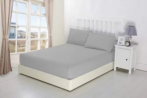 Miniatura 25 de Crown Collection Sábanas bajeras de 600 hilos, 100% algodón egipcio, 8 piezas, bolsillo profundo de 12 pulgadas con 16 fundas de almohada