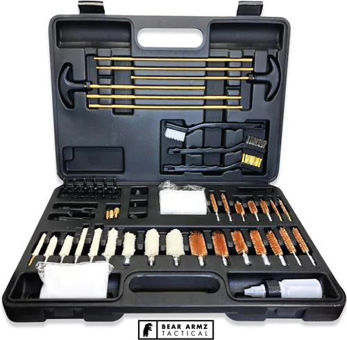 Kit de limpieza universal para pistolas | American Company | Perfecto para escopetas, rifles, cargadores de bozales, pistolas y pistolas | Estuche