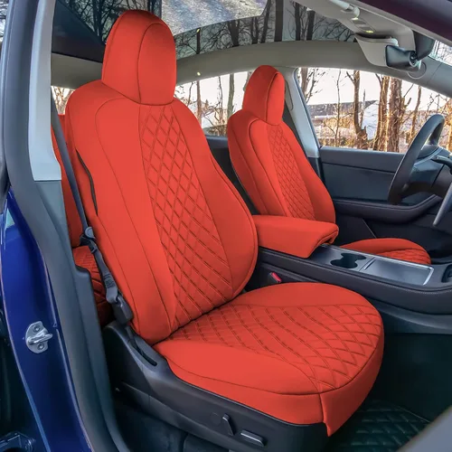 Miniatura 30 de FH Group Fundas de asiento de automóvil de ajuste personalizado hechas específicamente para Tesla Model Y Ultraflex 2020-2025, fundas de asiento