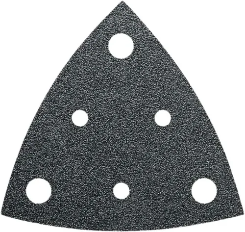 Fein MultiMaster 63717108019 - Hojas de lijado oscilantes al vacío con fijación de gancho y bucle, perforadas, 40 granos, 50 unidades