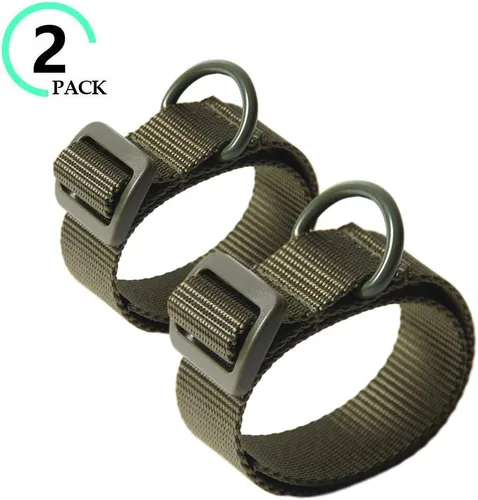 Miniatura 8 de Aolamegs Eslinga de pistola táctica, correa de nailon ajustable de 1.25 pulgadas con anillo en D para caza (paquete de 2)