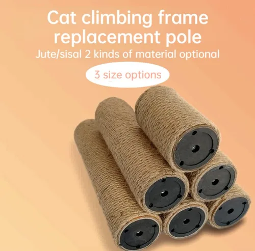 Miniatura 2 de 2 piezas de poste rascador de árbol para gatos M8, poste de marco de escalada para gatos, adecuado para bricolaje, marco de escalada de gato, sisal