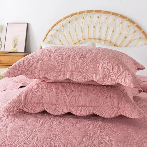 Miniatura 233 de HoneiLife - Juego de colcha de tamaño Queen, juego de ropa de cama de pana bordada de 3 piezas, colcha de lujo, ligera, cálida, para todas las Pana